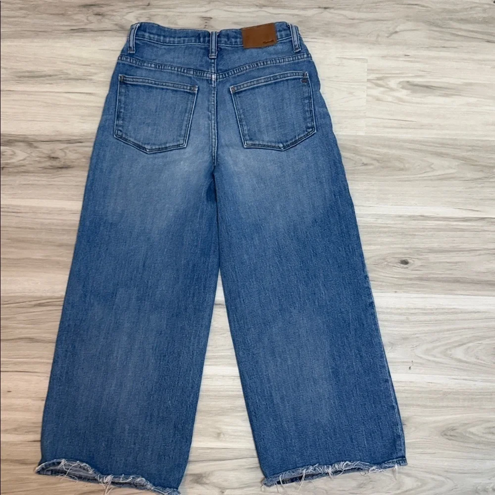 MADEWELL Classic Blue Wide-Leg CROP Women Jeans size 25